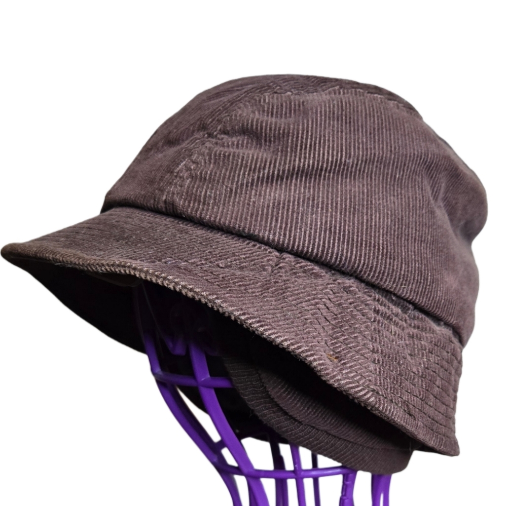 Vintage Crown Cap Corduroy Winter Hat Quilted Lining Union Made in Canada Size 7